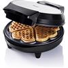 Bestron Waffle Maker, piastra per waffle a forma di cuore, macchina per waffle con antiaderente & indicatoro luminso, collezione Copper Collection, 700 Watt, colore: Argento