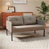 Fabulcozy Divano 2 posti 120 cm Design Minimalista, piccolo divano a 2 posti schienale alto e tessuto traspirante confortevole, ideale per soggiorno(Khaki)