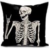 HUASHUZI teschio federe cuscini divano 40 x 40 cm halloween umano teschio decorativo nero gotico copricuscini fodera cuscino decorativi soggiorno camera da letto accessori