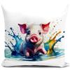 HUASHUZI Maiale federe cuscini divano 40 x 40 cm Maiale gadget accessori regalo copricuscini fodera cuscino decorativi soggiorno camera da letto accessori