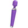 Generico Vibratore a bacchetta portatile for donna Design wireless Velocità regolabile Silicone morbido Ricaricabile tramite USB(AV002A-Purple)