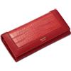PORRASSO Donna Portafoglio Elegante Portamonete Carte di Credito Portafogli Multiscomparto Porta Tessere Portafoglio Rosso