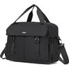 KONO Borsa da Viaggio Bagaglio a Mano 40x30x20 cm, Borsa Palestra Espandibile 24-33,6 L, Borsone Weekend con Vano Scarpe e Tracolla (40 x 30 x 20 cm, Nero)