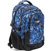 budmil Zaino per la scuola ergonomico per ragazzi e ragazze, 32 litri, per adolescenti e bambini a partire dalla classe 5, impermeabile, zaino con 3 scomparti e schienale ventilato, Blu (Blue Flower