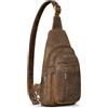 ROYALZ Portofino Zaino Monospalla Uomo Pelle Vera - Crossbody Bag Borsello a Tracolla Piccolo Moderno - Marsupio Antifurto per Viaggio e quotidiano