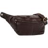Gusti Leder Gusti Freya - Marsupio in pelle, unisex, per festival, Marrone 3, Taglia unica, Stile retr