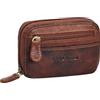 STILORD Eason Portachiavi in Pelle da Uomo con Molti Scomparti - Astuccio per Chiavi e Monete da Donna - Portachiavi in Cuoio Autentico con Scomparto per Banconote Colore:kara - cognac