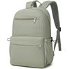 KONO Zaino Donna Porta PC 15,6 Pollici Leggero Impermeabile, Zaino Scuola e Università, Casual da Viaggio e Lavoro - Verde