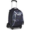 Seven Trolley Scuola Jack 8 Ruote Detach SHADOWS OF COLOR, Nero, 34 L, Scomponibile, Cross-over System, Zainetto staccabile, Tasca laterale porta borraccia, Scuola elementare e media, Bambini, Ragazzi