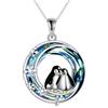 KQF Collana con ciondolo a forma di sirena/api/koala/elefanti/pinguino/cavallo/vole/cane/cervo per donna in argento sterling con ciondolo a forma di ape/koala/pinguino, per donne e ragazze, small, Argento