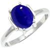 SILVERTROVE in Lapislazzuli pietra preziosa per Anello placcato argento Uomo e donna gioielli fatti a mano di tutte le taglie CRG1255BV_48 (15.3)