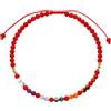 Wizock Cavigliera con perline Reiki, 7 chakra, meditazione, yoga, colorato, cavigliera per donne, bilanciamento, spiaggia, gioiello regolabile