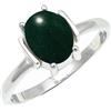 SILVERTROVE pietra preziosa Giada verde per Anello placcato argento Uomo e donna in regalo di gioielli CRG1255CD_72 (22.9)