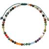 Wizock Cavigliera con perline Reiki, 7 chakra, meditazione, yoga, colorato, cavigliera per donne, bilanciamento, spiaggia, gioiello regolabile