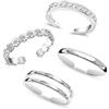 LeCalla Set di anelli da donna in argento Sterling 925, regolabili, minimaliste, per l'estate e la spiaggia