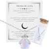 MOMENTUM Collana Pietra di Luna - Regalo con scatola e dedica Premium - Regolabile ed Elegante - Ideale Compleanno, Natale, San Valentino