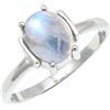 SILVERTROVE pietra preziosa Pietra di luna arcobaleno per Anello placcato argento Uomo e donna in regalo di gioielli CRG1255BO_48 (15.3)