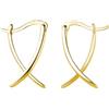 SLUYNZ 925 Argento Sterling X Orecchini A Cerchio per Le Donne Ragazze Adolescenti Orecchini A Cerchio Minimalista Huggie (B-Gold Plated)
