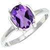 SILVERTROVE in Ametista pietra preziosa per Anello placcato argento Uomo e donna gioielli fatti a mano di tutte le taglie CRG1255AC_70 (22.3)