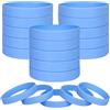 LVNRIDS Braccialetti in silicone 100 pezzi Azzurro, 20.2 cm Braccialetti Elastici in Gomma per Feste Eventi Sportive, Riutilizzabile Braccialetto Colorati per Uomo Donna