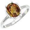 SILVERTROVE pietra preziosa Andalusite coltivato in laboratorio per Anello placcato argento Uomo e donna in regalo di gioielli CRG1255AZ_48 (15.3)