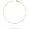MARKO Bracciale da donna in vero oro giallo 333, 17-21 cm, collana in oro puro senza ciondolo, gioielli per donne, braccialetto dell'amicizia e regalo per la festa della mamma, 21, Oro giallo, Senza