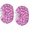 Bling Jewelry Ciondolo A Perline A Cristallo Di Colori Solidi Per Braccialetto In Argento Sterling (Set 2)