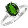 SILVERTROVE Ossido di cromo coltivato in laboratorio pietra preziosa per Anello placcato argento Uomo e donna gioielli di tutte le taglie CRG1255BB_48 (15.3)