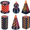 Generic Spiral Cone Fidget Toy - Giocattolo da 6 pezzi con sollievo dallo stress | Decorazione da scrivania stampata in 3D | Per casa, ufficio, viaggiatori, lezioni, studio, meditazione, viaggi, bambini