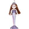 DIVINA Sirena Peluche Morbido 35 cm Bambola Mare Decorativa, Tessuto Soffice, Idea Regalo Bambini 3+ Anni - TOY 6 (Viola)