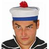 FIESTAS GUIRCA Guirca- Cappello Marinaio Pom, Colore Bianco/Blu/Rosso, Adulto, 13357