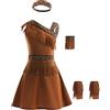 Lito Angels Children's Apparel Lito Angels Vestito Costume da Principessa, Marrone