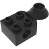 XYEIUGO 48170 Mattoncini a Cerniera Technic Speciali 2x2 con Foro per Perno, Mezza Sfera del Giunto di Rotazione [Parte Superiore Orizzontale], 50 Pezzi GDS-1089-compatibile con Lego Colore:Noir 26