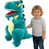 Generisch Peluche a forma di dinosauro, XXL gigante dinosauro, morbido peluche T-Rex per coccolare e sedersi, regalo per bambini e adulti (blu, 60 cm)