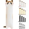 LEcylankEr Gatto peluche peluche gatto peluche peluche cuscino animale peluche giocattolo peluche gatto ragazza ragazza ragazzo fidanzata regalo compleanno san valentino natale (110 cm, bianco) (MZDBZ