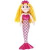 DIVINA Sirena Peluche Morbido 35 cm Bambola Mare Decorativa, Tessuto Soffice, Idea Regalo Bambini 3+ Anni - TOY 6 (Giallo)