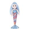 DIVINA Sirena Peluche Morbido 35 cm Bambola Mare Decorativa, Tessuto Soffice, Idea Regalo Bambini 3+ Anni - TOY 6 (Celeste)