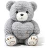 Fouvin, orsacchiotto con cuore, 28 cm, peluche, orsacchiotto morbido, peluche, orso di peluche, peluche, cuscino, decorazione per la camera, giocattolo, regalo per bambini, ragazze, compleanno, San