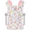 GAGAKU Marsupio per Bambole, per Bambini, Con Cinghie Regolabili - Colore: Rosa, Fiori