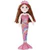 DIVINA Sirena Peluche Morbido 35 cm Bambola Mare Decorativa, Tessuto Soffice, Idea Regalo Bambini 3+ Anni - TOY 6 (Fucsia)