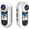 Hoppipola Per mini action camera 2K con Wi-Fi, doppio display, fissaggio magnetico, grandangolo 140°, registrazione H.265, fotocamera portatile per bicicletta con controllo tramite app, per ciclismo, viaggi