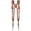 Generico Doppia tracolla for fotocamera, cintura in pelle regolabile, imbracatura DSLR portatile, accessorio for fotografia all'aperto(Dark Brown)