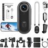 VeftBltrem Mini Action Cam WiFi, fotocamera 4K Bodycam, action camera con scheda di memoria da 64 GB, grandangolo 120°, fotocamera subacquea indossabile, Can Be Attached Anywhere (nero)