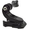 LALAFINA Supporto per Action Cam Sgancio Rapido e Rotazione 360 Gradi Abs | Base a J, per Casco e Cinghia Pettorale, Compatibile con Modelli 5, 4 e Yi, Nero