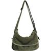Generisch Borsa messenger vintage in tela per uomo e donna, borsa a tracolla Satchel Shoulder Bag Harajuku Streetwear (verde)