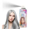 SOLUAME Spray colorante temporaneo per capelli, colore grigio, lavabile, tinta semplice, formula delicata, per diversi tipi di capelli e tutti i colori dei capelli, 120 ml