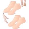 ZEXIJOW 2 Paia Calzini Idratanti in Silicone per Piedi Secchi e Screpolati, Calzini Elastici Riutilizzabili e Lavabili per Pedicure Spa, Taglia 36-44