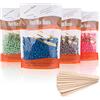 Milukon Perle di Cera Dura, Cera per Depilazione Professionali 400g, Adatta a Tutti i Tipi di Pelle - Indolore a Bassa Temperatura Depilazione a Casa per Donne/Uomini, Tutto il Corpo, Bikini, Viso, Gambe
