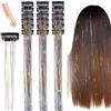 XHYASD 18 Pezzi Ciocche di Capelli Glitterate Clip in Hair Tinsel, Extension Capelli Colorate con Pettine, Ciocche Brillanti per Donna, Ideale per Festival, Feste, Cosplay