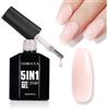 TOMICCA Gel costruttore 5 in 1 per unghie, 15 ml, rosa chiaro, gel UV/LED, gel di costruzione per unghie in gel, allungamento, riparazione, rafforzamento delle unghie